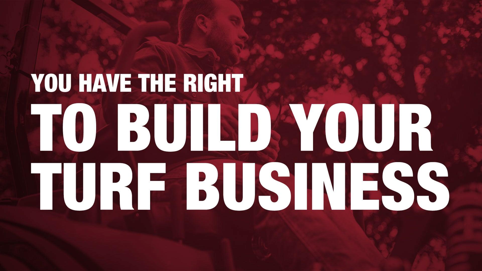 video thumbnail of man on mower with red overlay