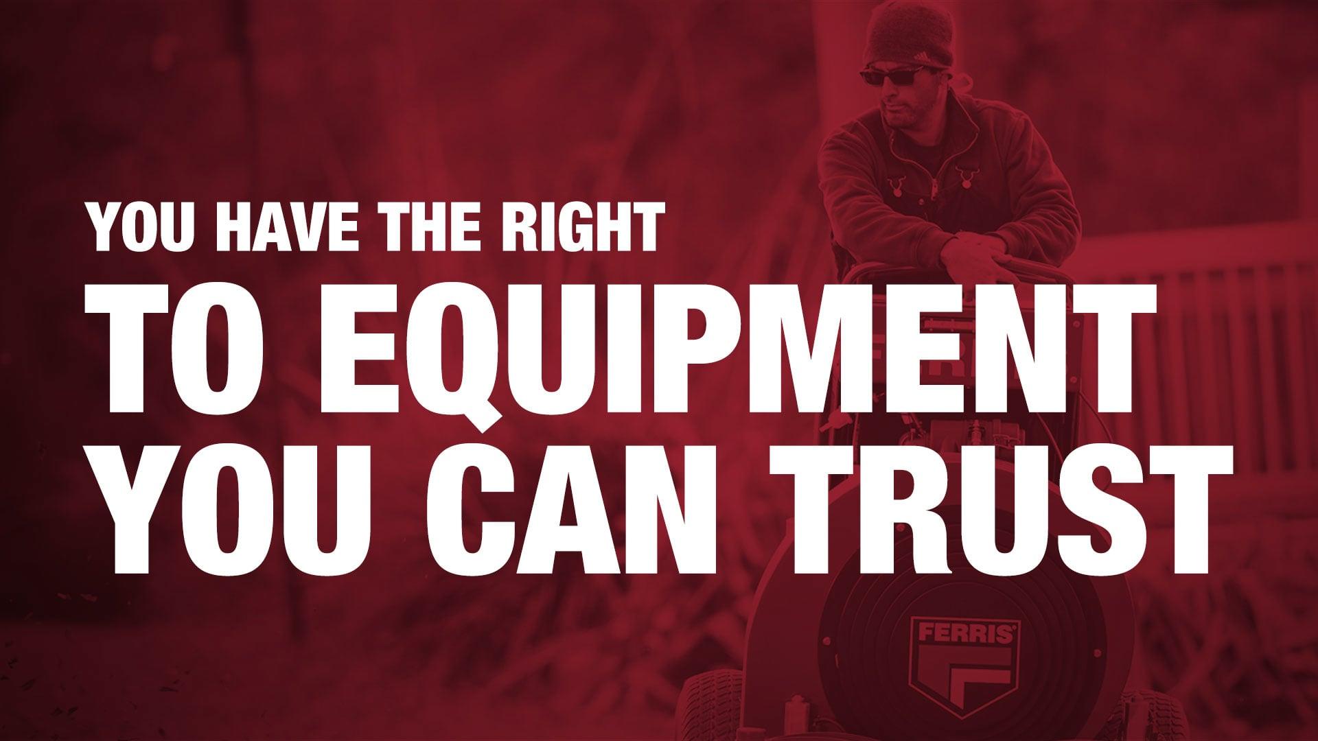 video thumbnail of man on mower with red overlay