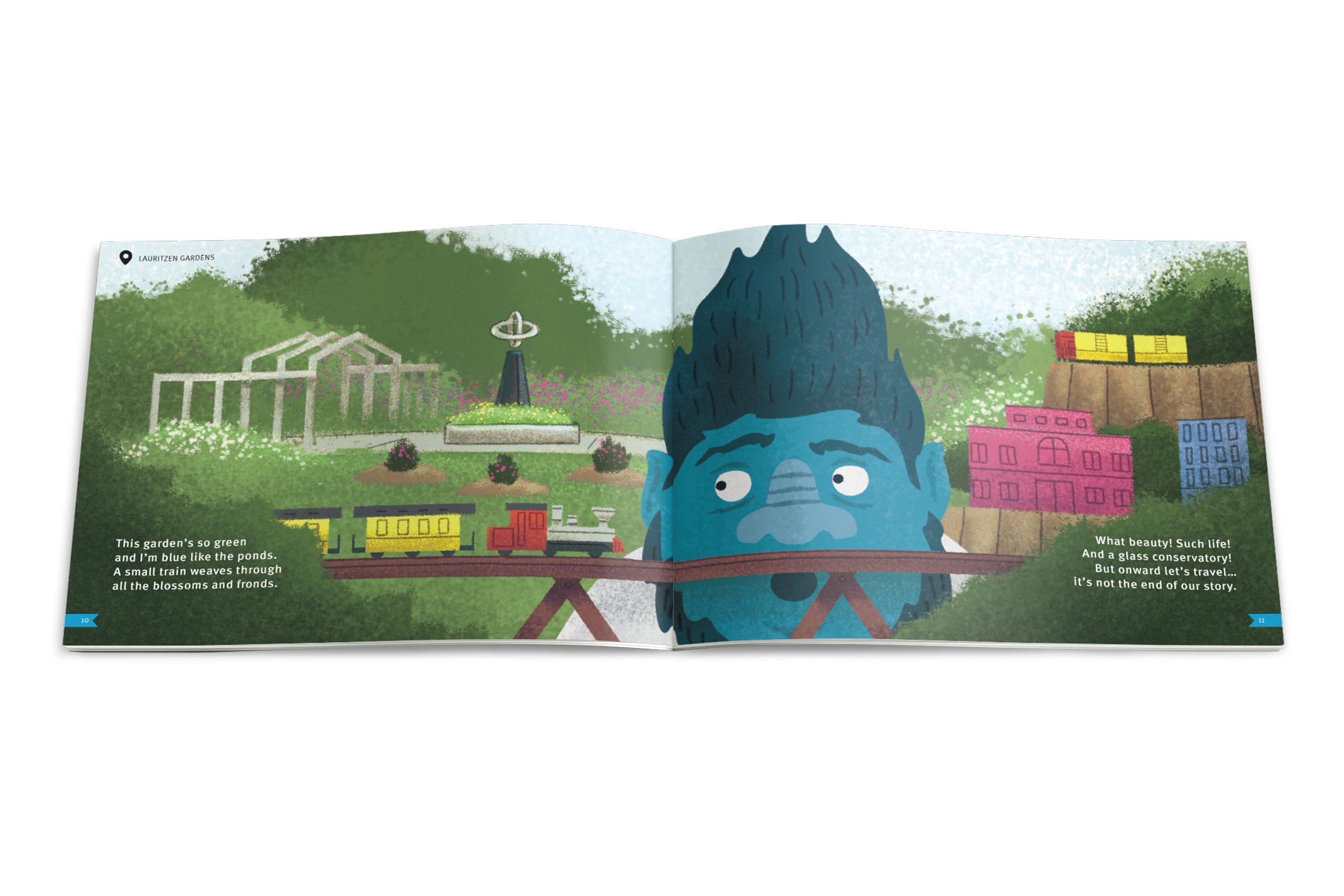 Omar the Troll storybook inside spreads