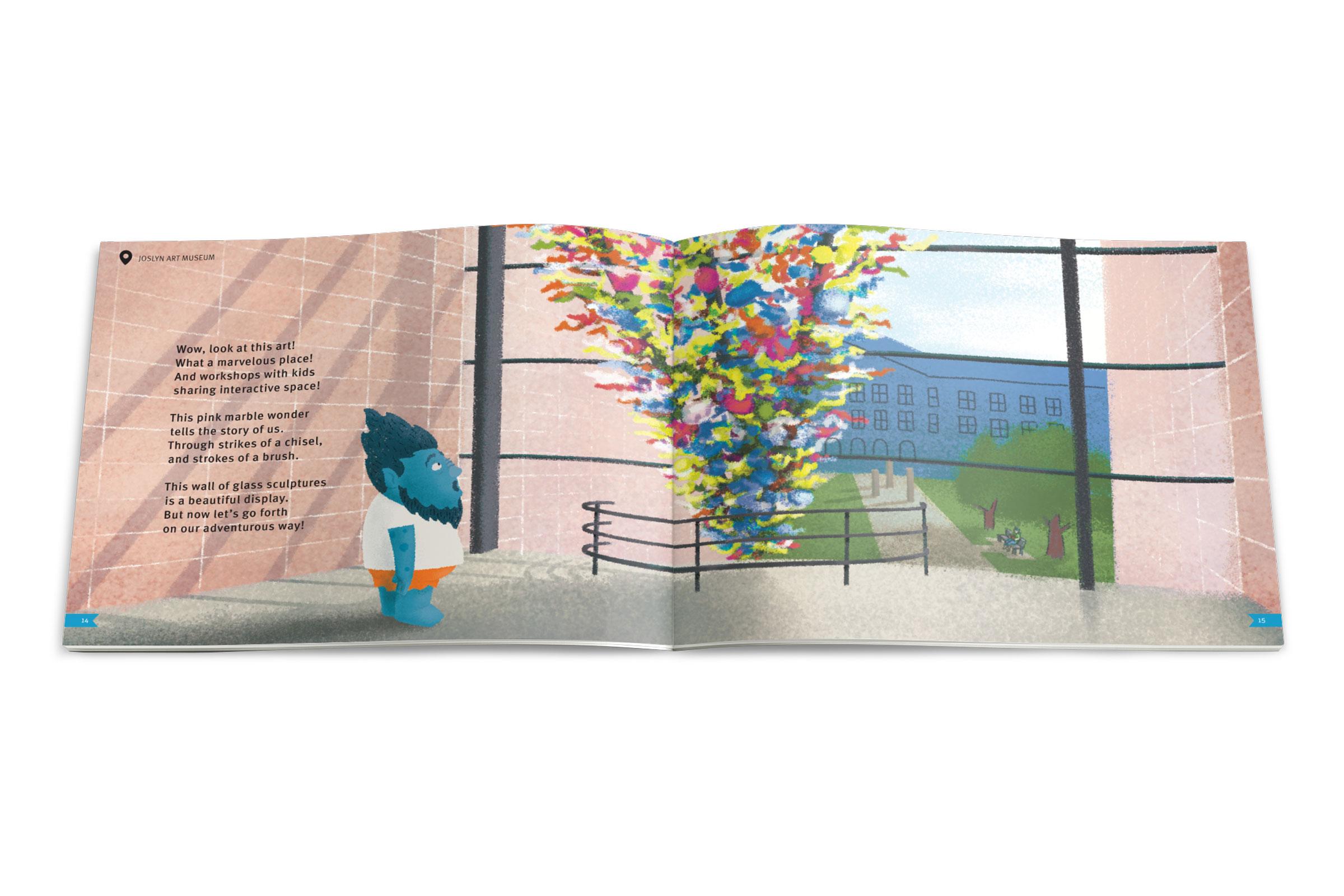 Omar the Troll storybook inside spreads