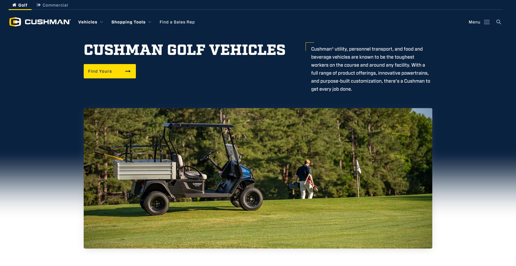 Cushman Never Be Outworked Desktop Website