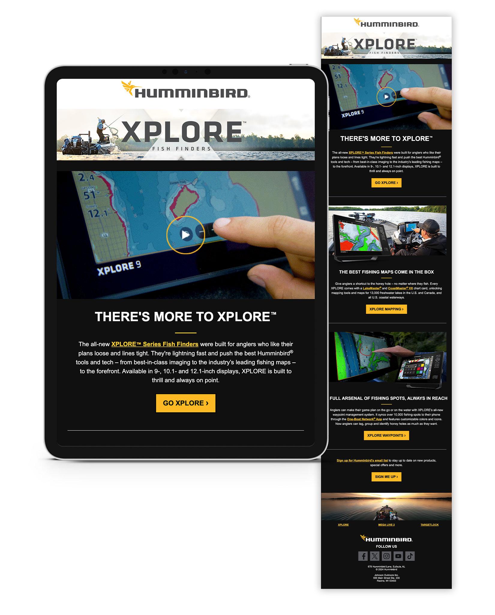 Humminbird XPLORE Email