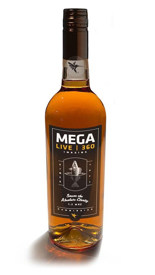 Front of the Humminbird ICE branded bottle