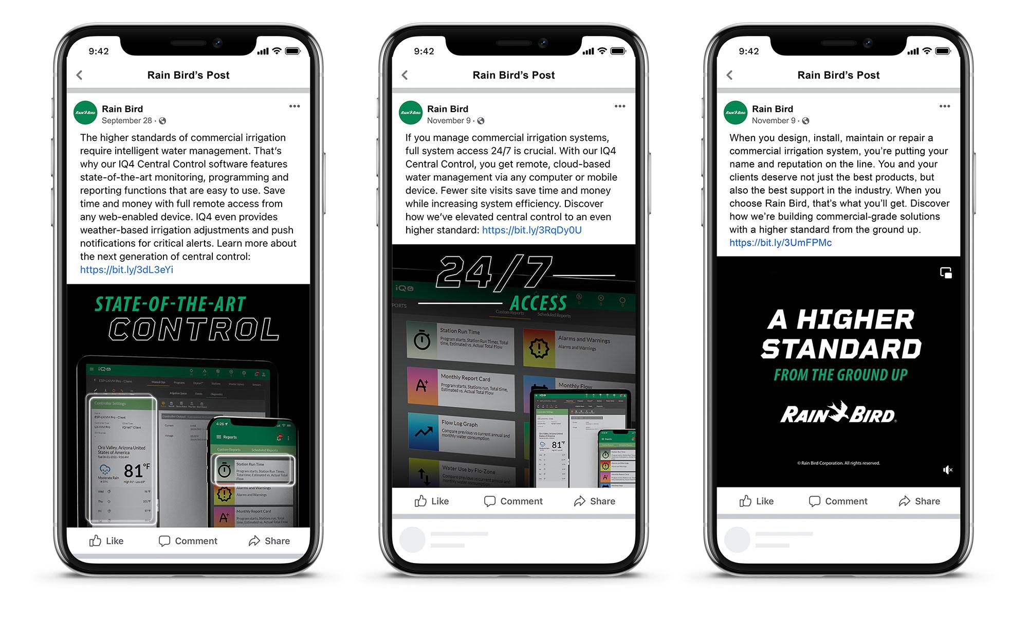 Rain Bird Higher Standard Social Posts