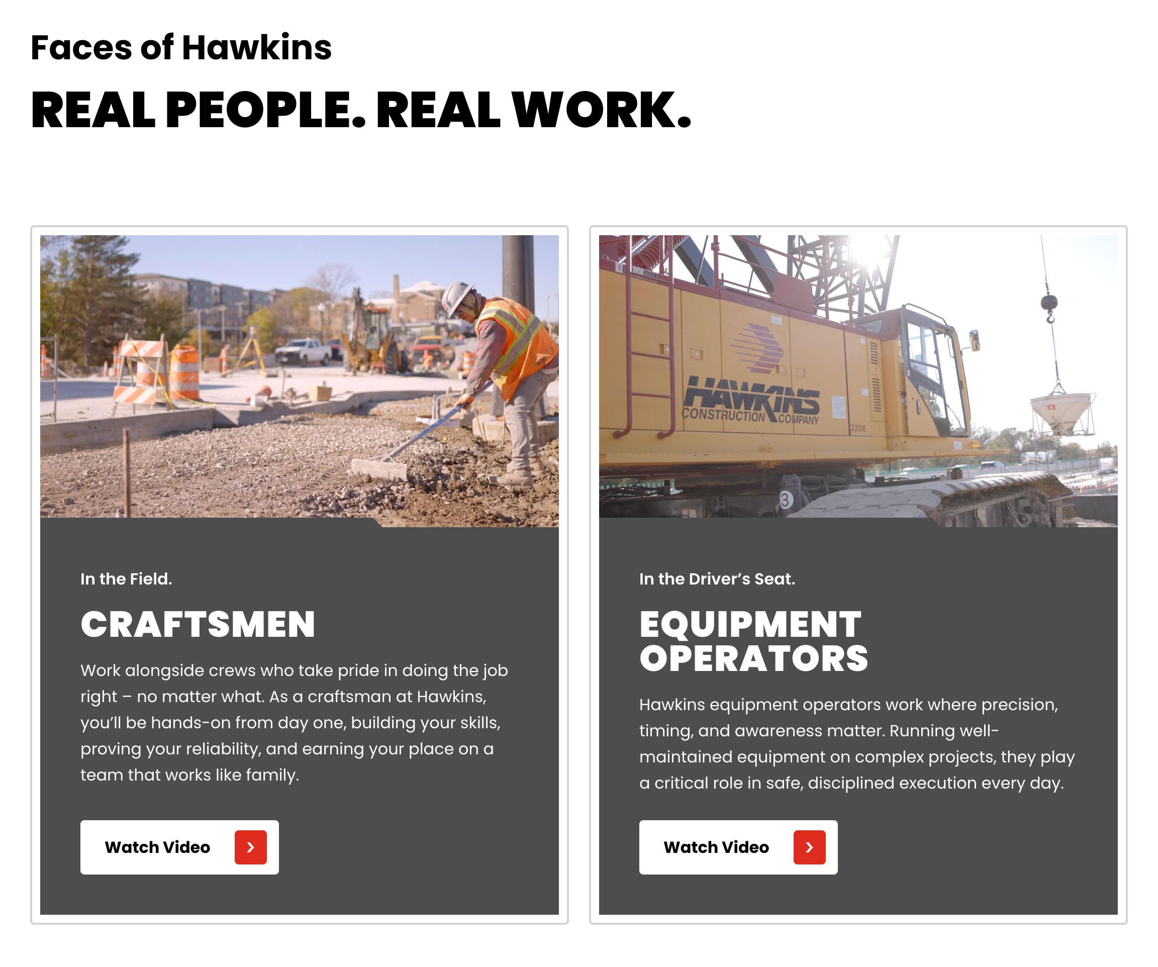 Hawkins Construction Built To Move Website Videos